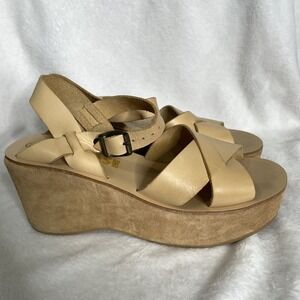 Kork-Ease Women's Ava 2.0 Tan Wedge Sandals Size 38 8